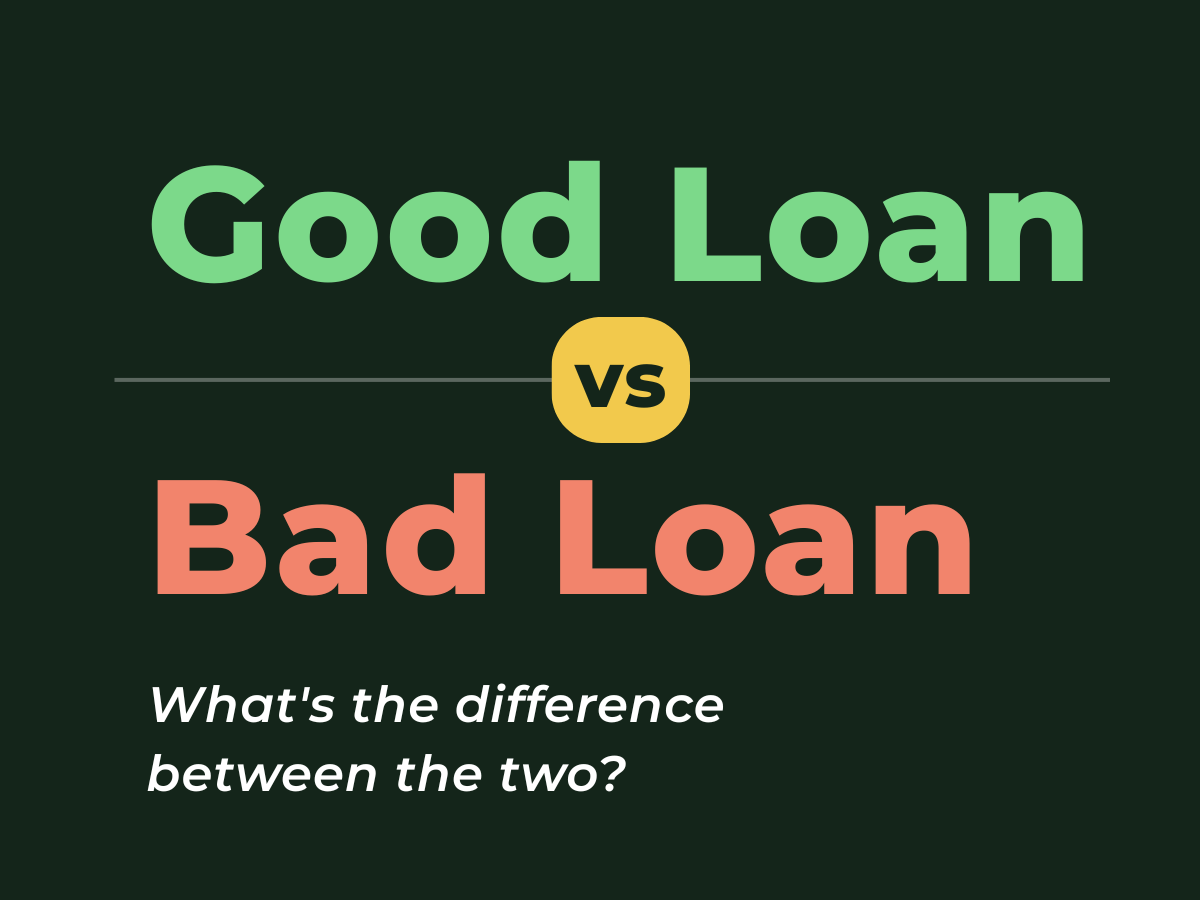 Illustration representing good and bad loans
